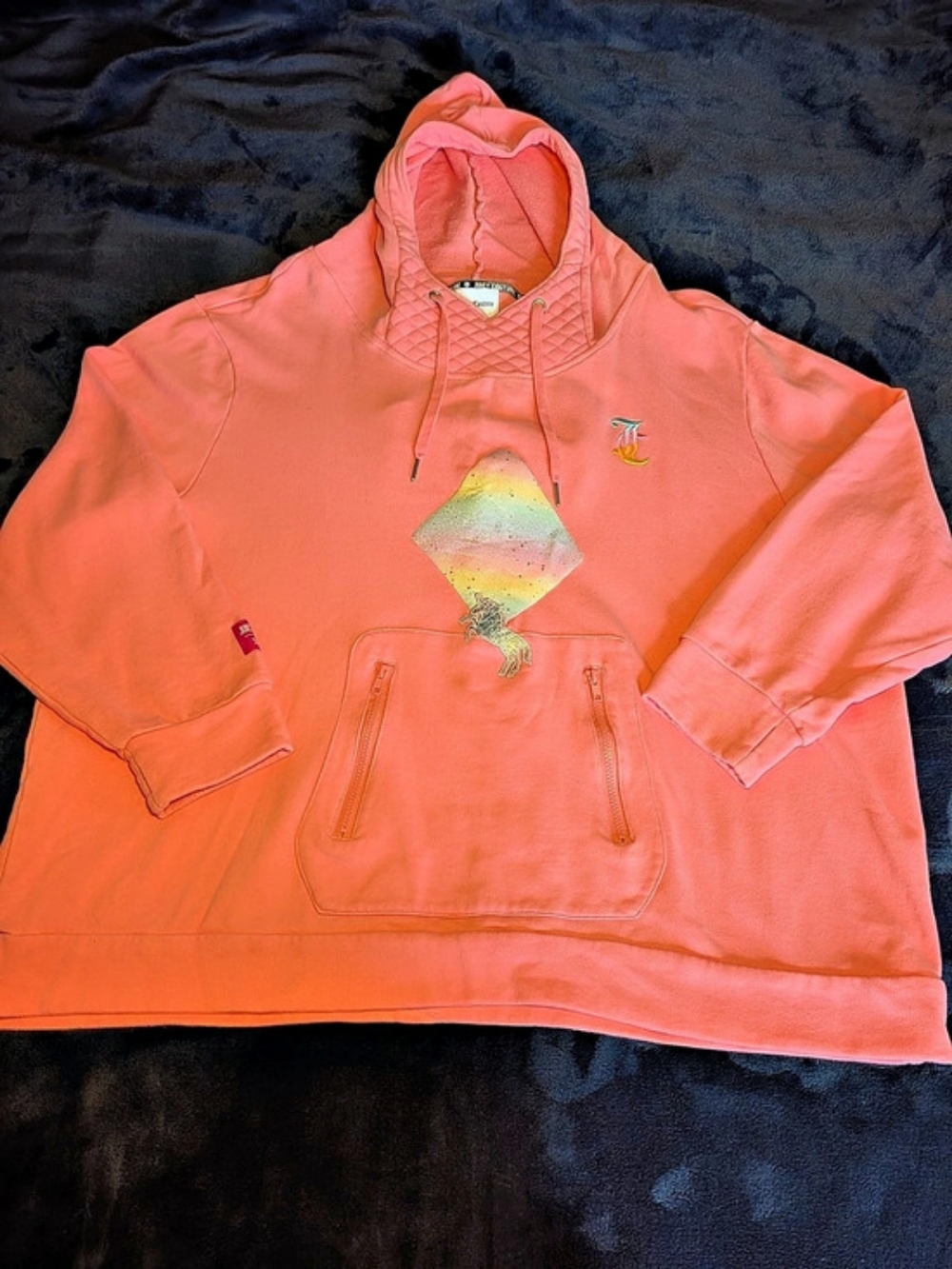 Rare Juicy Couture Graphic Pullover Hoodie Pink Size 3X